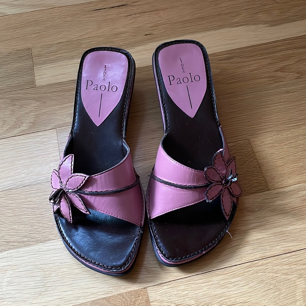 Paola Purple/Pink Slip on Sandals
